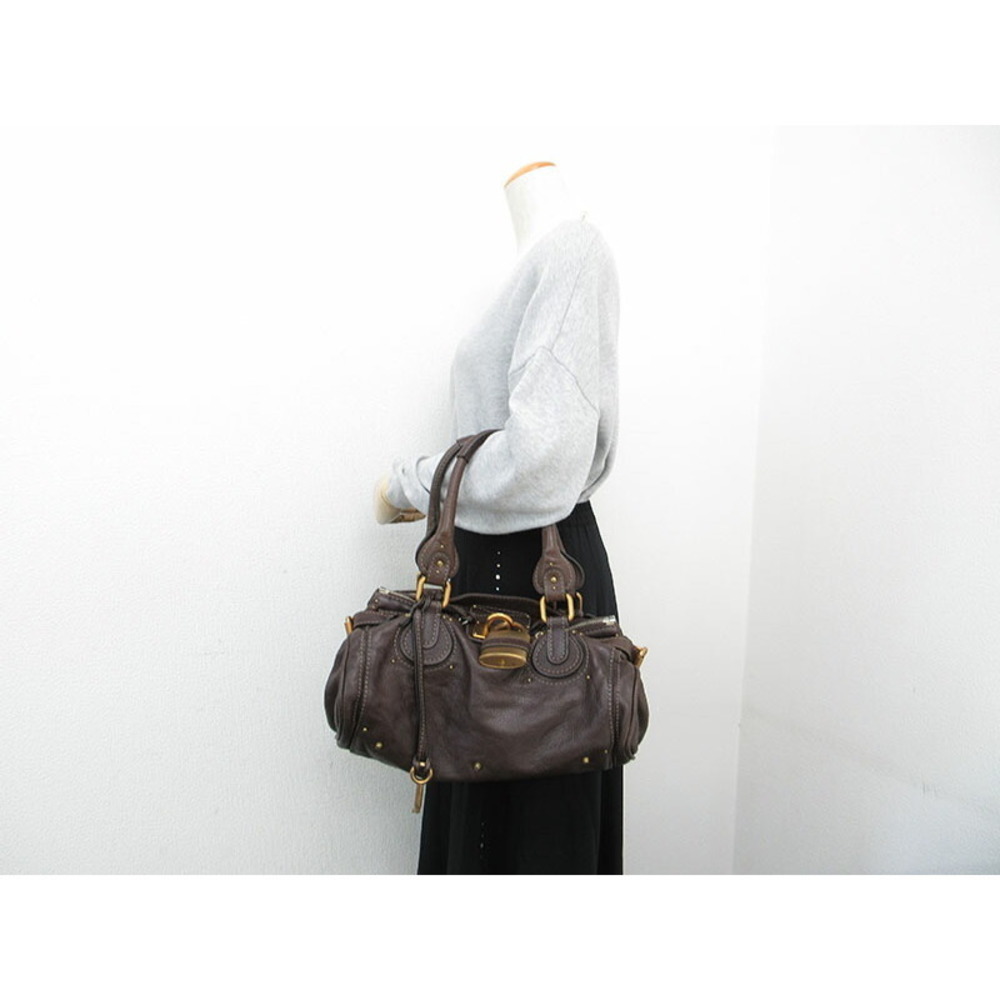 Chloe Paddington Shoulder Bag Tote Brown Leather - Picture 9 of 9